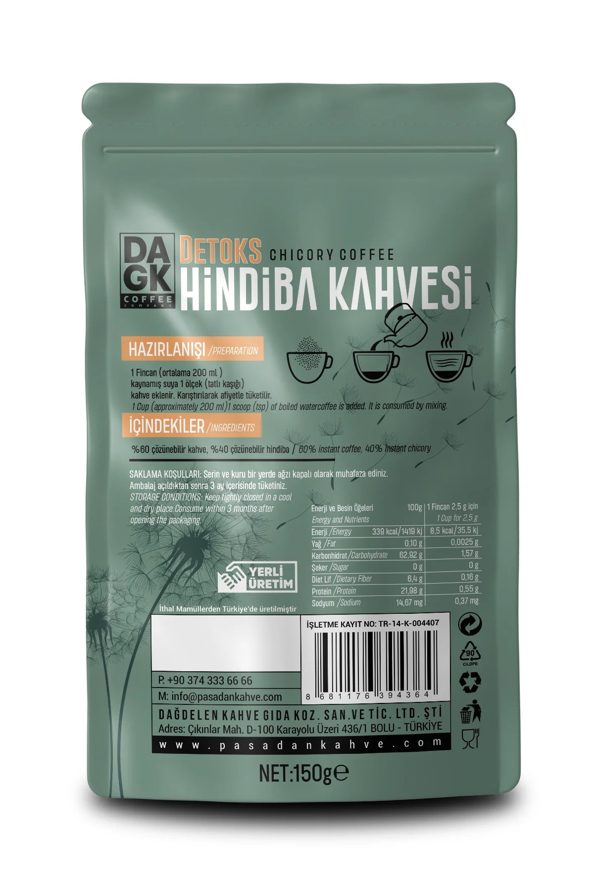 Detoks Hindiba Kahvesi 150g